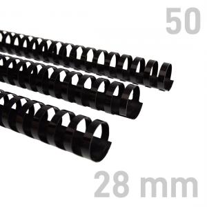 Grzbiety plastikowe - O.COMB Okrągłe - A4 28 mm 50 sztuk